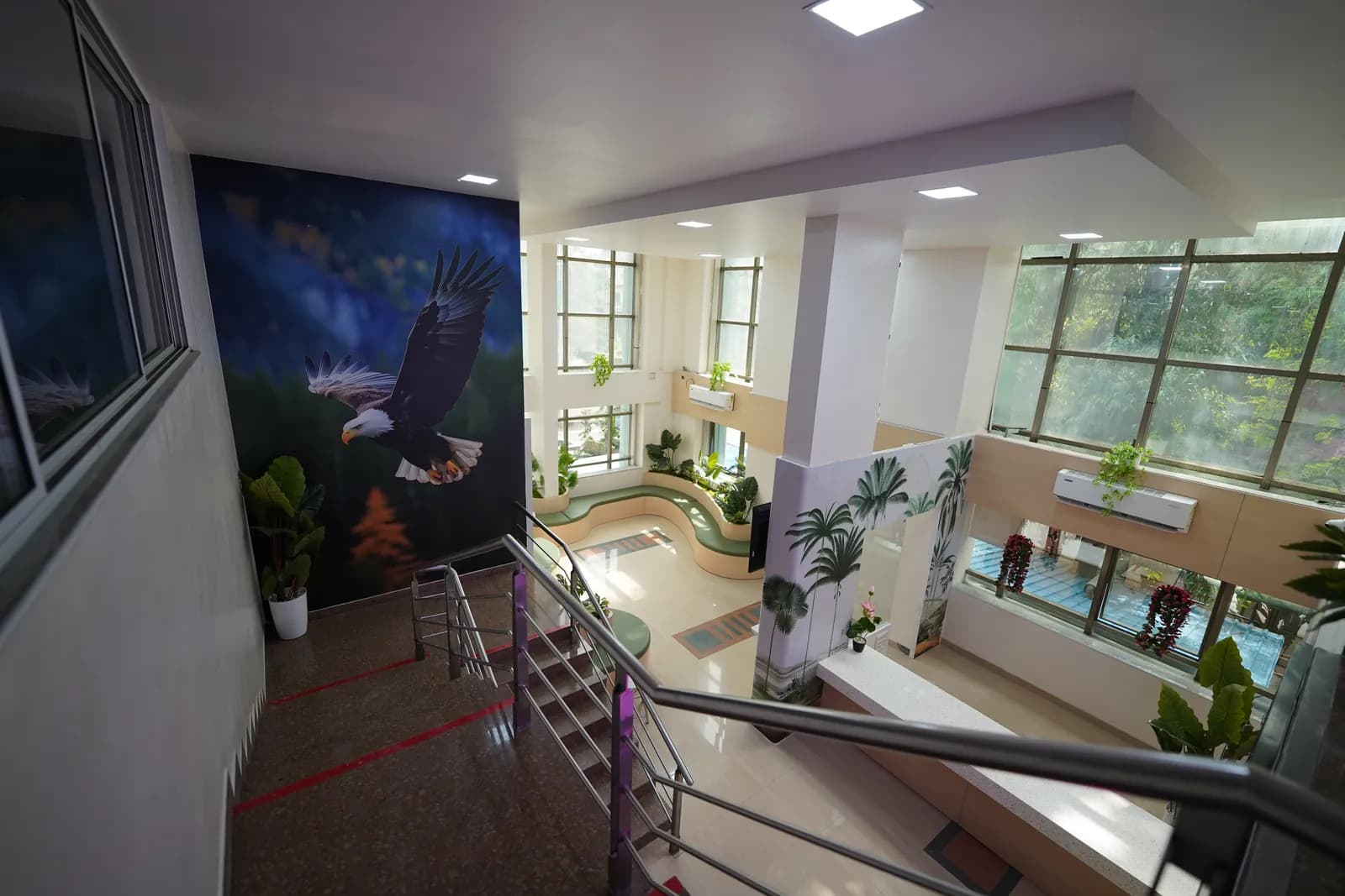 Atrium seen from the upper floor