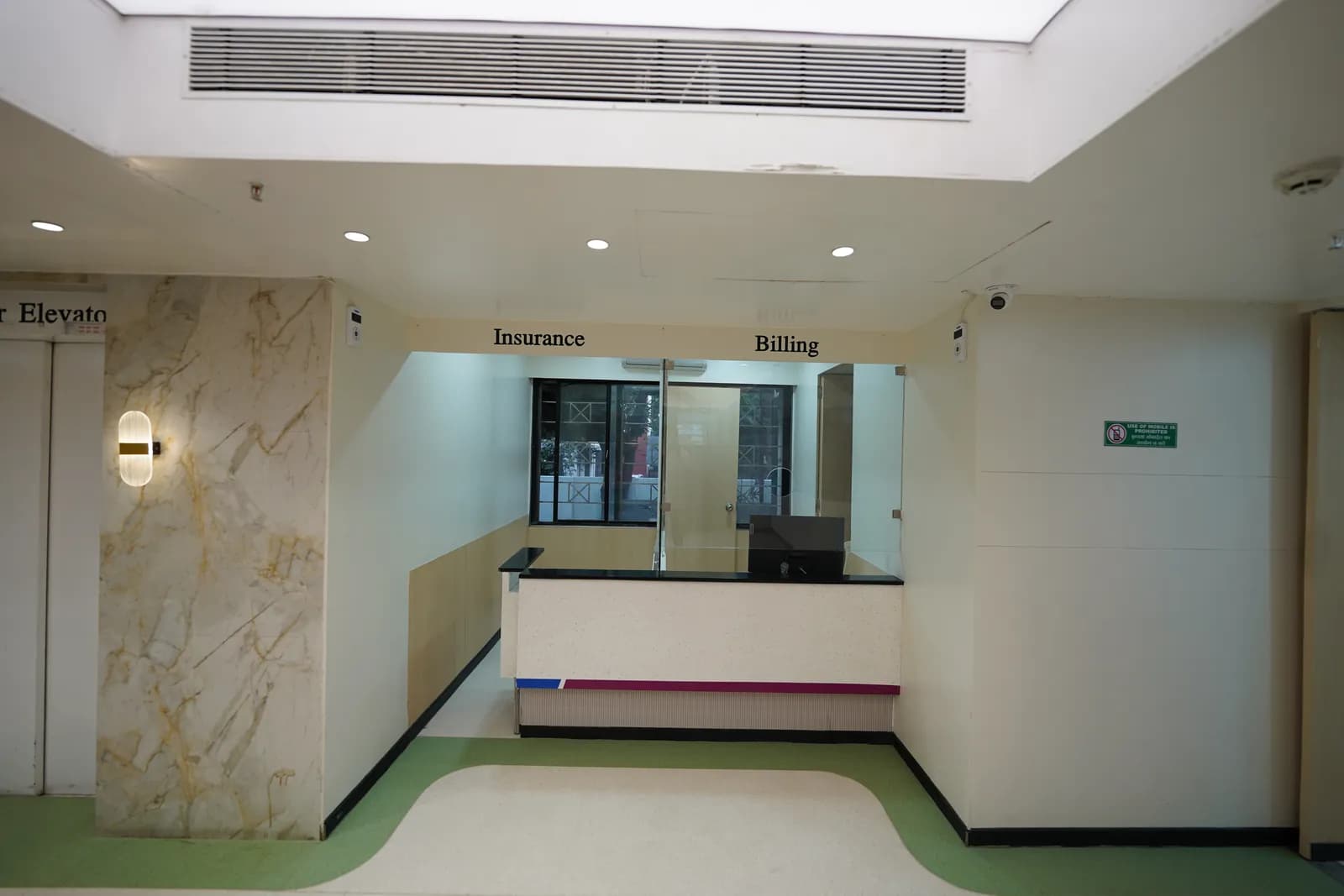 Insurance and billing counters